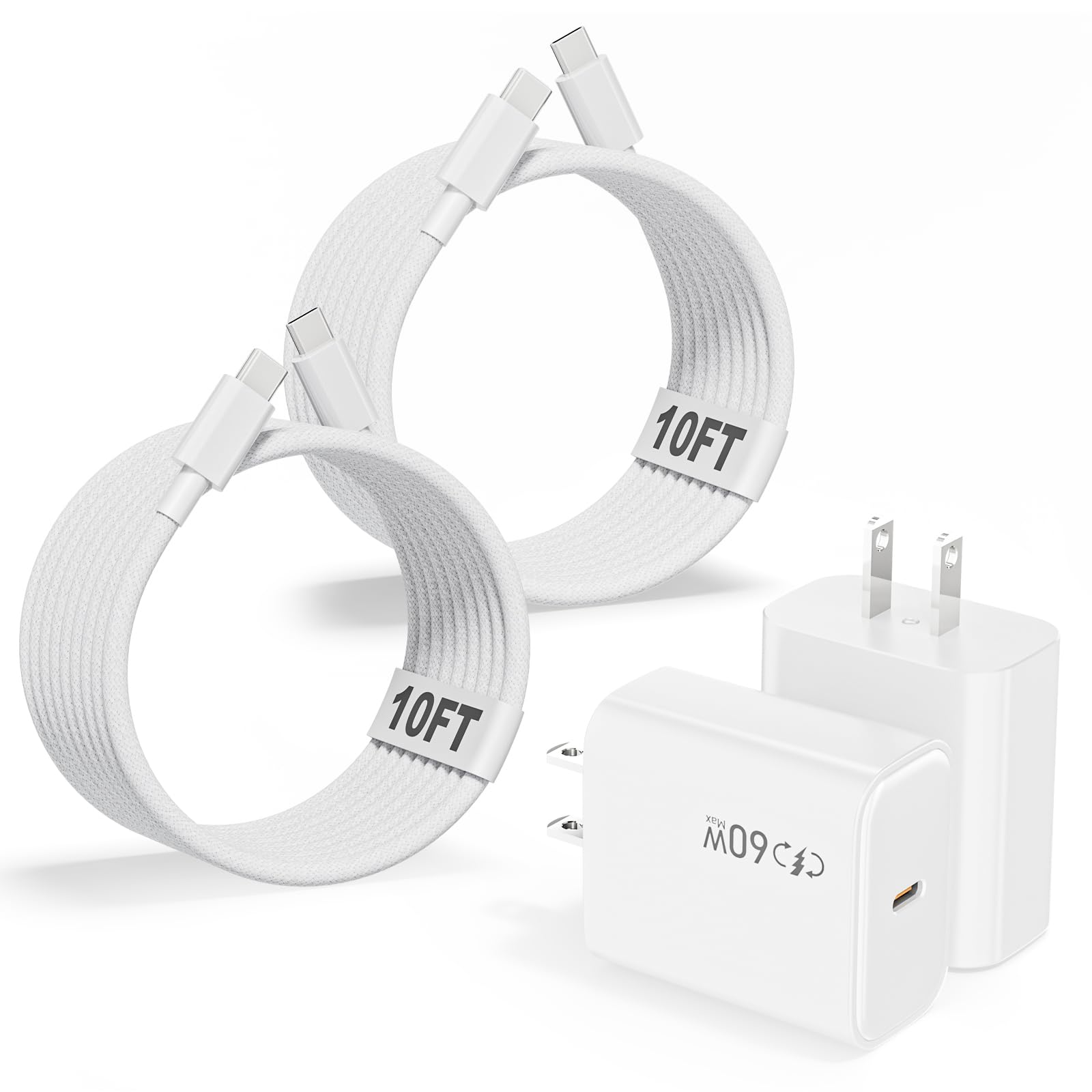 10FT Fast Charging Cord for iPhone 17 16e 15,3Pack Extra Lon