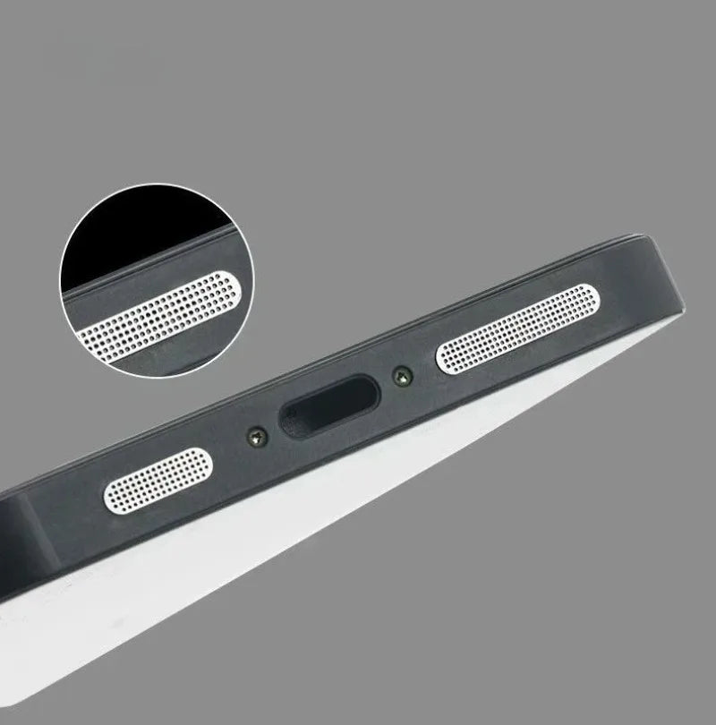 13 uds. Cubierta adhesiva de malla metálica universal antipolvo para orificio de altavoz de iPhone 17 16 15 Pro Max Plus antipolvo