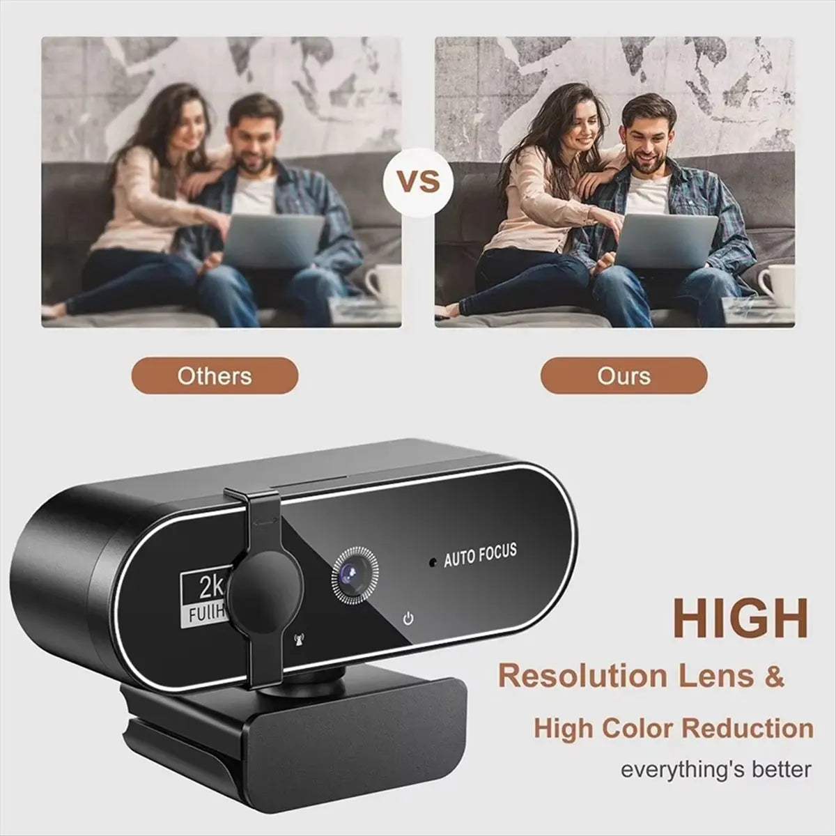 SWXF Webcam Video Camera Autofocus Streaming Web Cam with Microphone Full HD Webcams for PC Computer Laptop 1080P