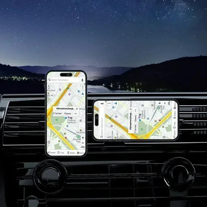 Magnetic Car Wireless Charger RGB For iPhone 13 14 15 16 17 Pro Max Macsafe Car Phone Holder Stand Mount Fast Charging Station