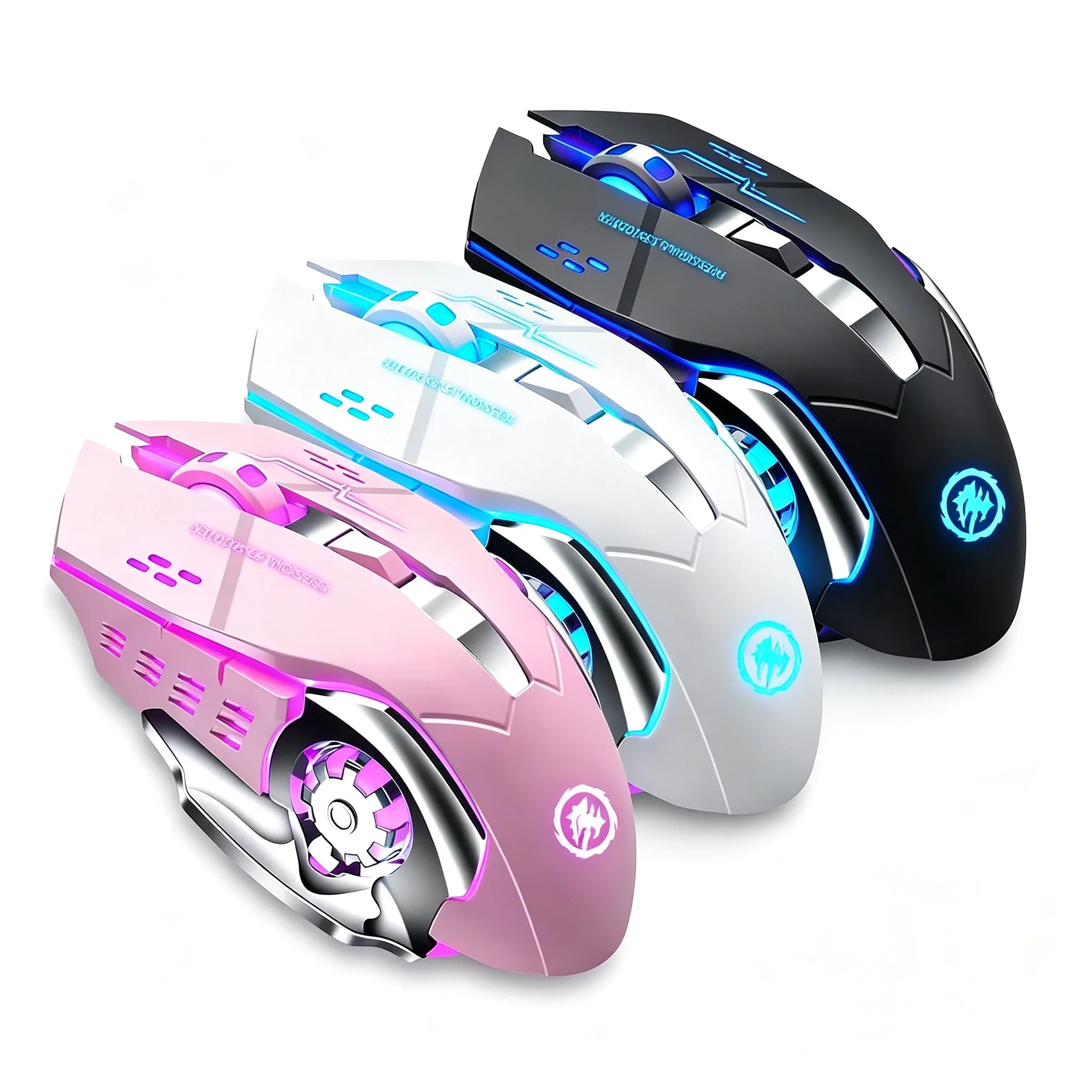 Wireless Gaming Mouse Bluetooth Dual-Mode Silent Rechargeable RGB Backlit Ergonomic Mice for Laptop PC Gamer 3 Colors Available