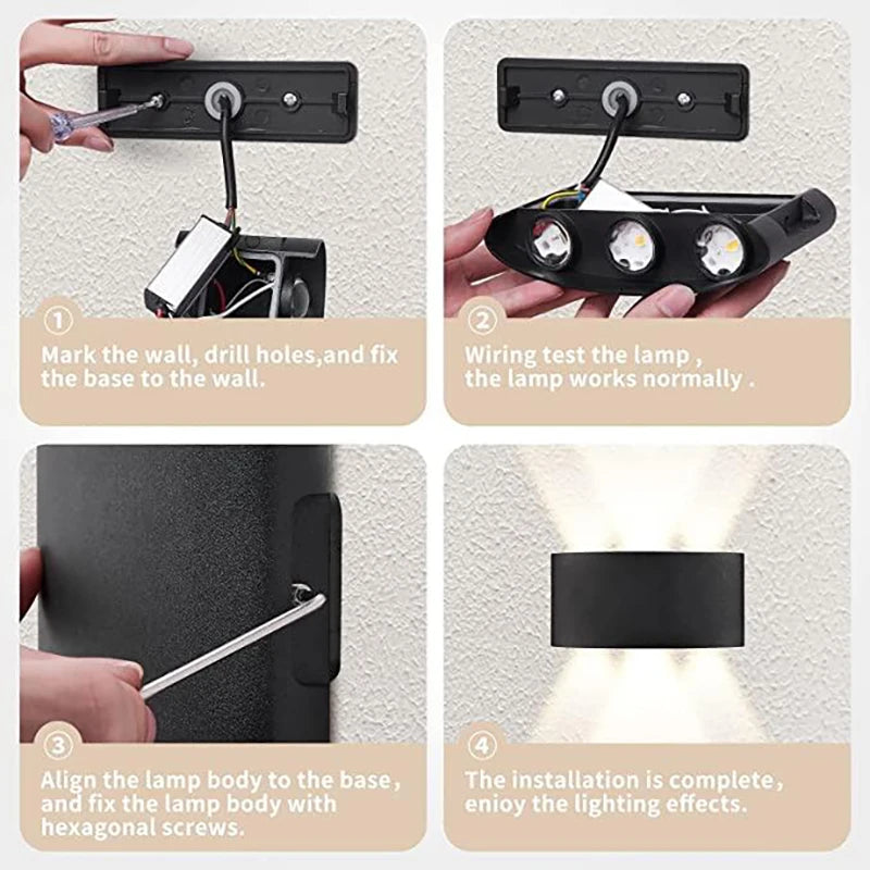 Aplique LED Moderno Interior/Exterior
