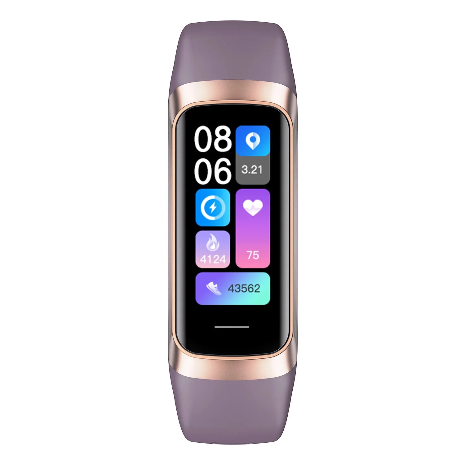 Reloj Inteligente Delgado Hombres Mujeres Pulsera Inteligente 1.1 Pulgadas Amoled Frecuencia Cardíaca Impermeable Temperatura Corporal Rastreador de Actividad Física
