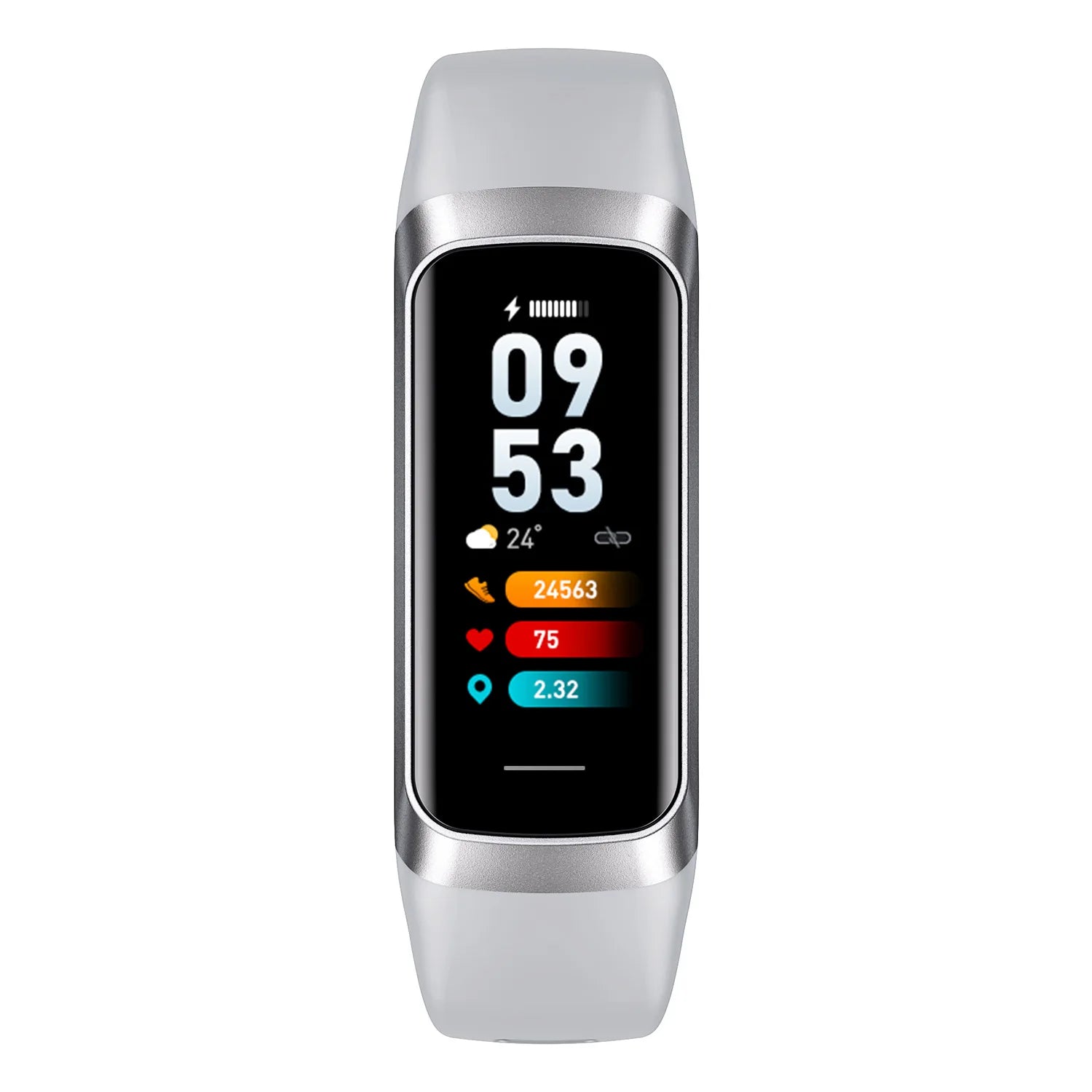 Reloj Inteligente Delgado Hombres Mujeres Pulsera Inteligente 1.1 Pulgadas Amoled Frecuencia Cardíaca Impermeable Temperatura Corporal Rastreador de Actividad Física