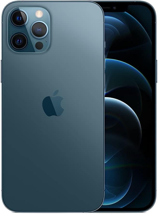 Apple iPhone 12 Pro Max, 128GB, Pacific Blue - Fully Unlocked (Renewed)