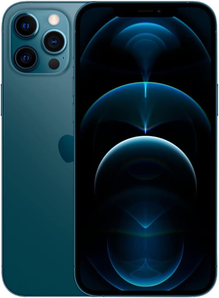 Apple iPhone 12 Pro Max, 128GB, Pacific Blue - Fully Unlocked (Renewed)
