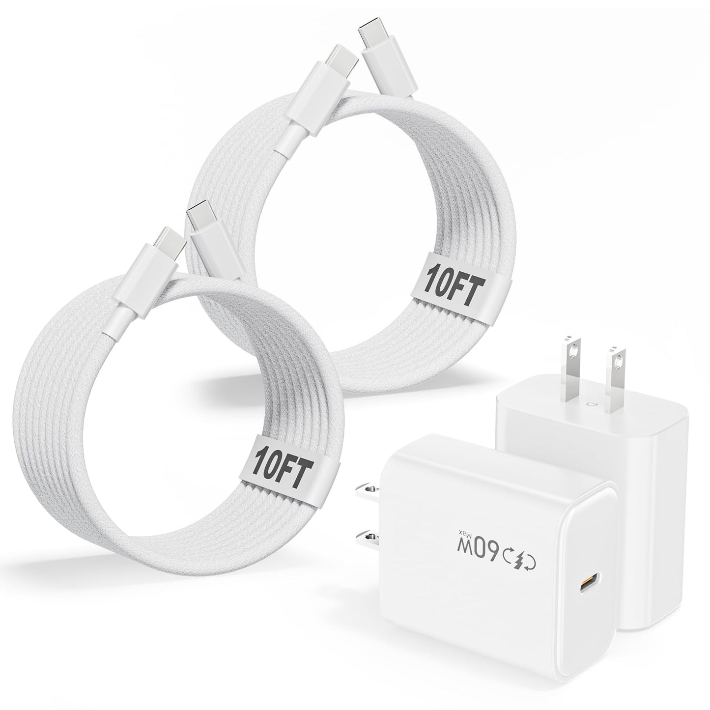 10FT Fast Charging Cord for iPhone 17 16e 15,3Pack Extra Lon