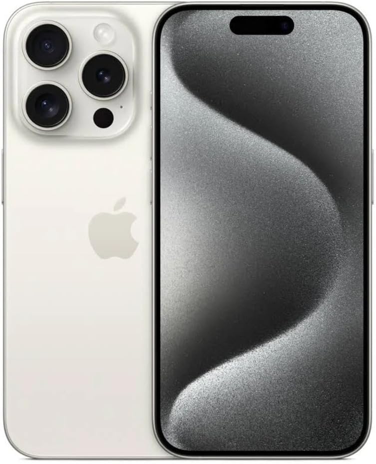 Apple iPhone 15 Pro Max, 512GB, Natural Titanium - Unlocked (Renewed)