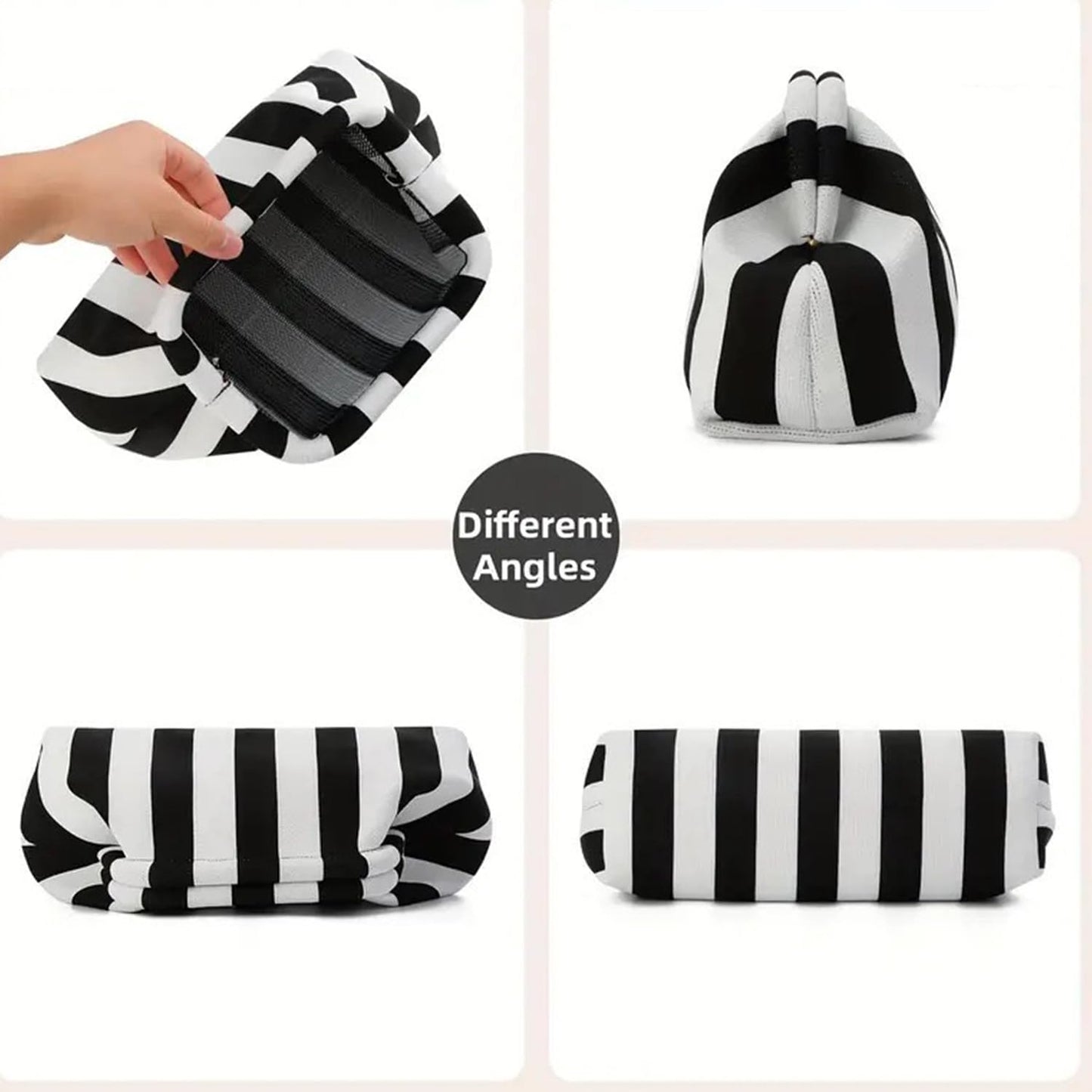 Clutch Purses for Women,Woven Crochet Bag&Cosmetic Bag Dumpling Striped Cloud Purse Evening Handbag Summer Beach