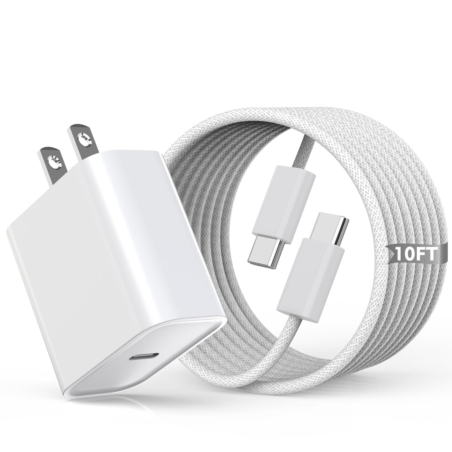 10FT Fast Charging Cord for iPhone 17 16e 15,3Pack Extra Lon