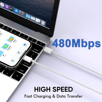 10FT Fast Charging Cord for iPhone 17 16e 15,3Pack Extra Lon