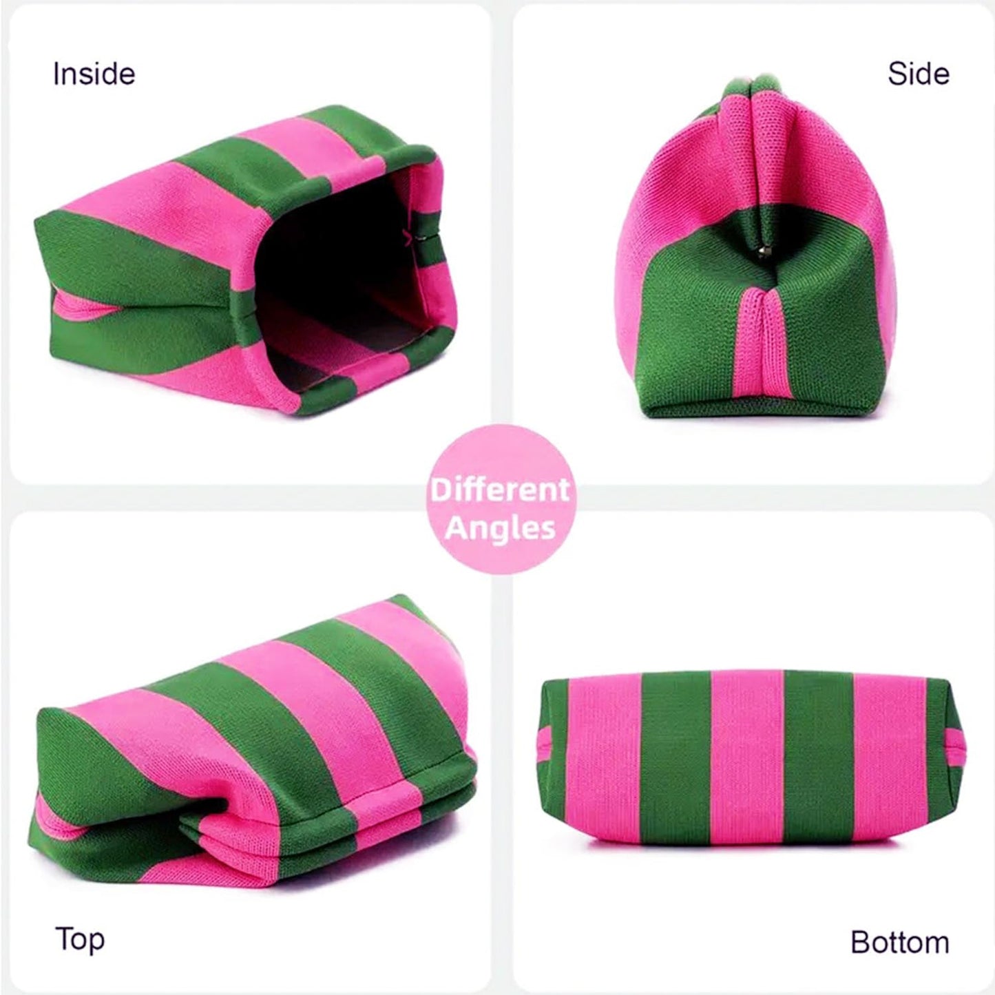 Clutch Purses for Women,Woven Crochet Bag&Cosmetic Bag Dumpling Striped Cloud Purse Evening Handbag Summer Beach