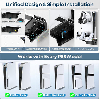 PS5 Soporte de Pared con Ventilador