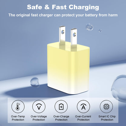 GREPHONE iPhone Charger Fast Charging,20W PD USB C Wall Charger 4 Pack with 6FT Fast Charging Cable