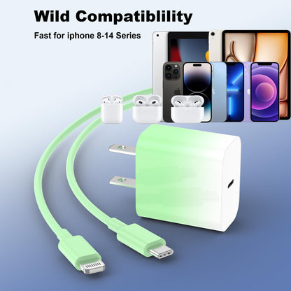 GREPHONE iPhone Charger Fast Charging,20W PD USB C Wall Charger 4 Pack with 6FT Fast Charging Cable