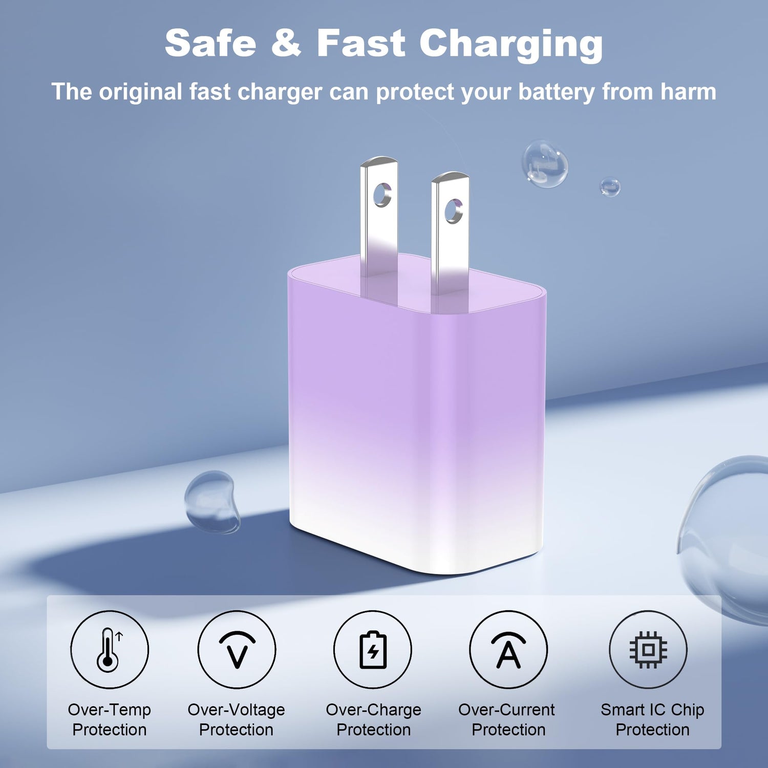 GREPHONE iPhone Charger Fast Charging,20W PD USB C Wall Charger 4 Pack with 6FT Fast Charging Cable