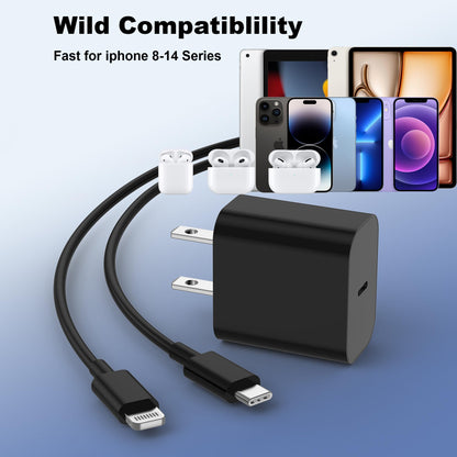 GREPHONE iPhone Charger Fast Charging,20W PD USB C Wall Charger 4 Pack with 6FT Fast Charging Cable