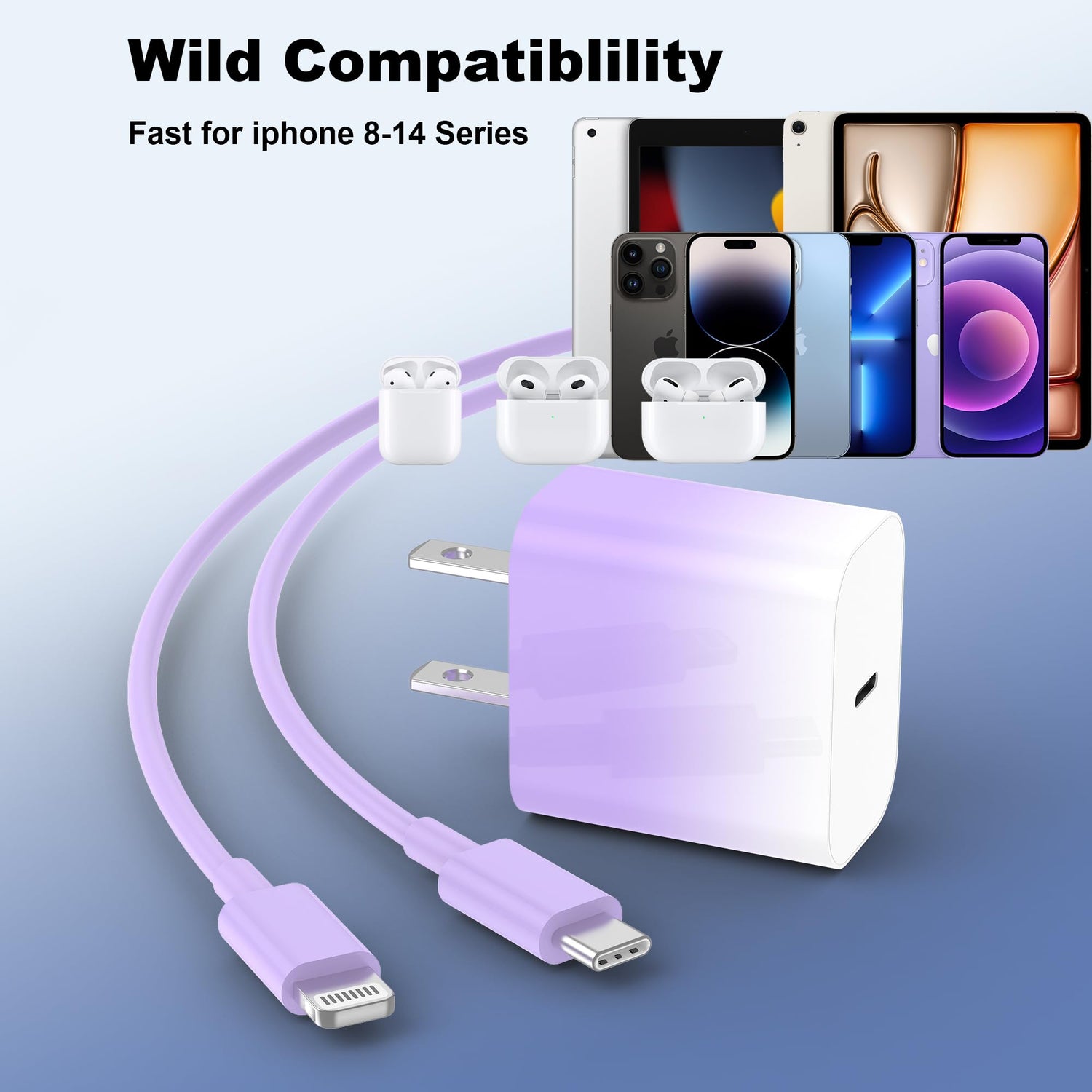 GREPHONE iPhone Charger Fast Charging,20W PD USB C Wall Charger 4 Pack with 6FT Fast Charging Cable