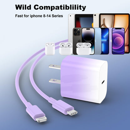GREPHONE iPhone Charger Fast Charging,20W PD USB C Wall Charger 4 Pack with 6FT Fast Charging Cable
