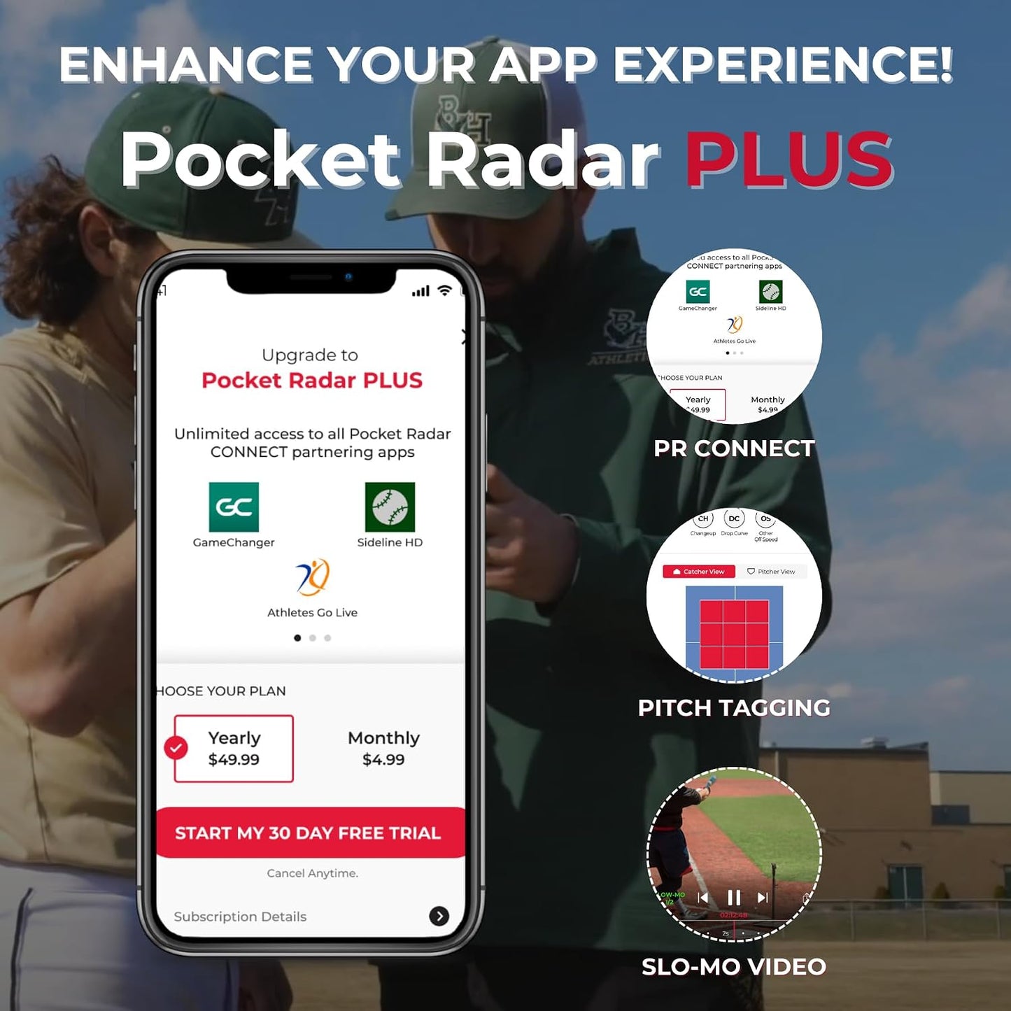 Pocket Radar Smart Coach Speed Gun for Baseball, Softball, Crick