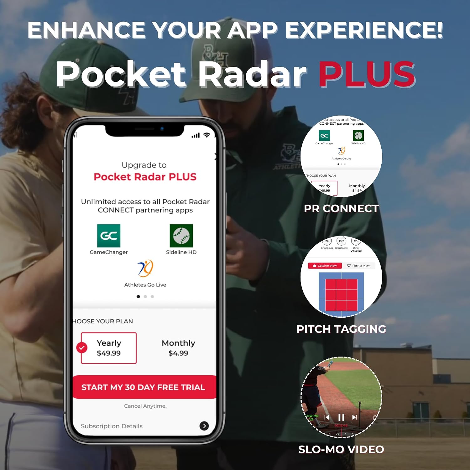 Pocket Radar Smart Coach Speed Gun for Baseball, Softball, Crick