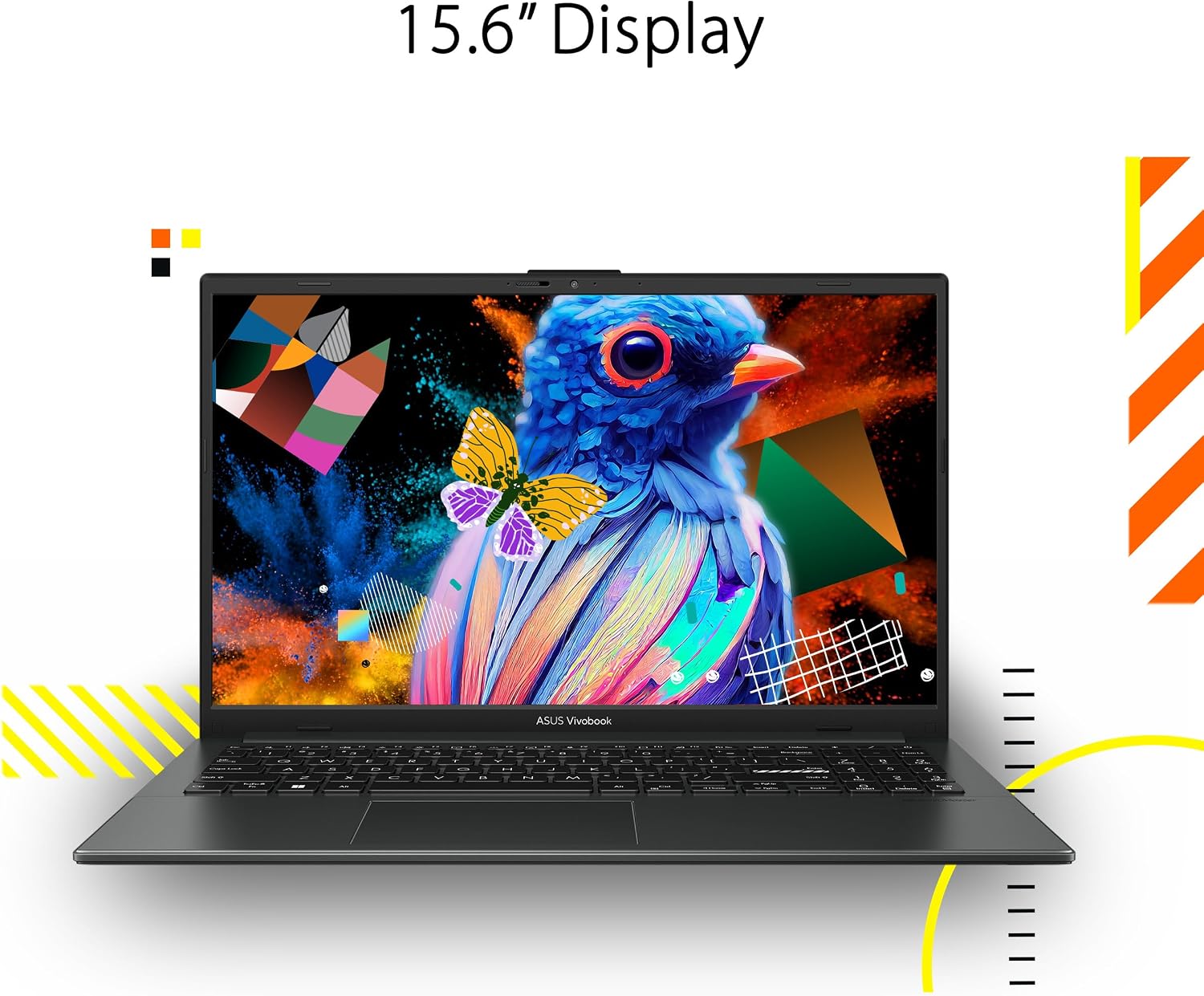 ASUS Vivobook Go 15.6” FHD Slim Laptop, AMD Ryzen 3 7320U Quad Core Processor, 8GB DDR5 RAM, 256GB SSD, Windows 11 Home, Fast Charging, Webcam Shield, Military Grade Durability, Black, E1504FA-AB34