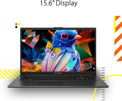 ASUS Vivobook Go 15.6” FHD Slim Laptop, AMD Ryzen 3 7320U Quad Core Processor, 8GB DDR5 RAM, 256GB SSD, Windows 11 Home, Fast Charging, Webcam Shield, Military Grade Durability, Black, E1504FA-AB34