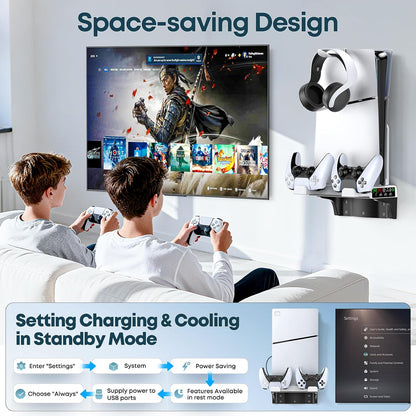 PS5 Soporte de Pared con Ventilador