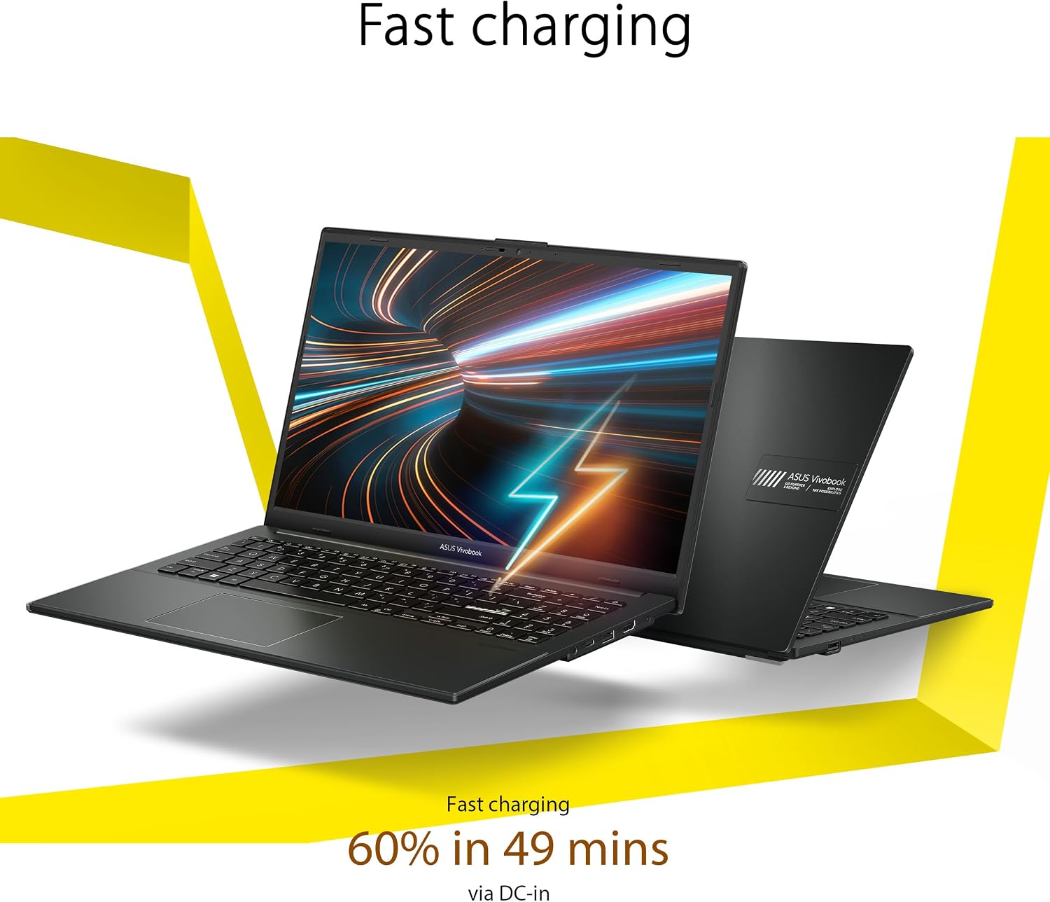 ASUS Vivobook Go 15.6” FHD Slim Laptop, AMD Ryzen 3 7320U Quad Core Processor, 8GB DDR5 RAM, 256GB SSD, Windows 11 Home, Fast Charging, Webcam Shield, Military Grade Durability, Black, E1504FA-AB34