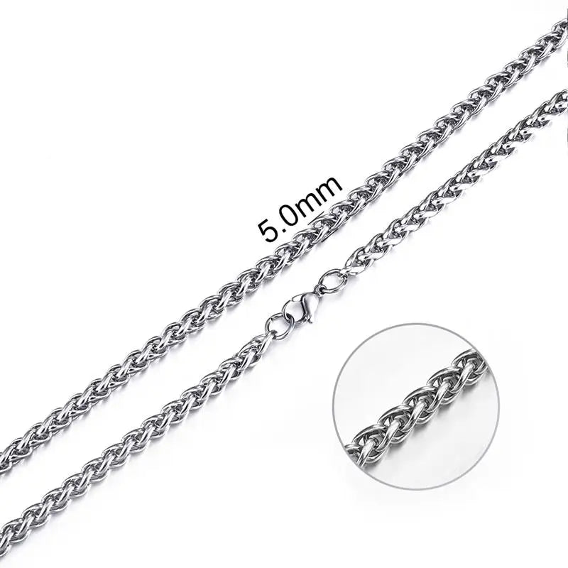 Collar de cadena de acero inoxidable para hombres y mujeres, cadena de eslabones cubanos, color dorado, color plateado, gargantilla punk, joyería de moda masculina, regalo