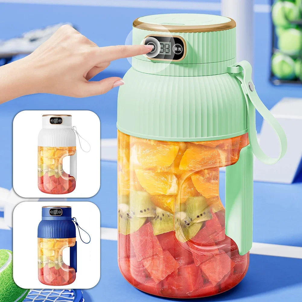Exprimidor de frutas, taza mezcladora eléctrica portátil, taza agitadora, licuadora de gran capacidad, botella para hacer batidos rápidos, adecuada para la producción de zumos