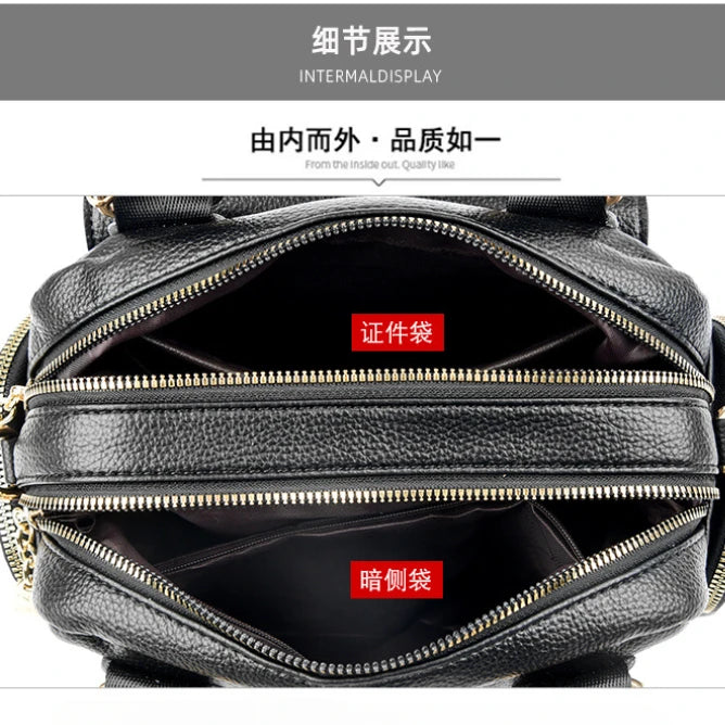 Bolso de Lujo de Diseño y Moda de Alta Calidad para Mujer, Bolso de Hombro de Gran Capacidad de Cuero Suave Tipo Locomotora Cruzado