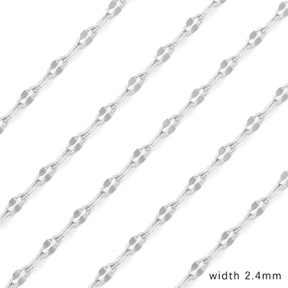 Cadena de acero inoxidable de 1M para hombres y mujeres, cadena de eslabones cubanos, gargantilla básica punk DIY, pulsera, joyería masculina de Hip Hop, regalo