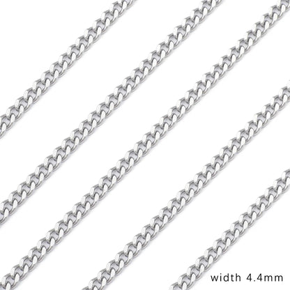 Cadena de acero inoxidable de 1M para hombres y mujeres, cadena de eslabones cubanos, gargantilla básica punk DIY, pulsera, joyería masculina de Hip Hop, regalo