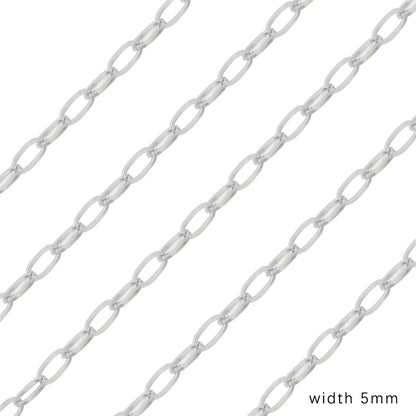 Cadena de acero inoxidable de 1M para hombres y mujeres, cadena de eslabones cubanos, gargantilla básica punk DIY, pulsera, joyería masculina de Hip Hop, regalo