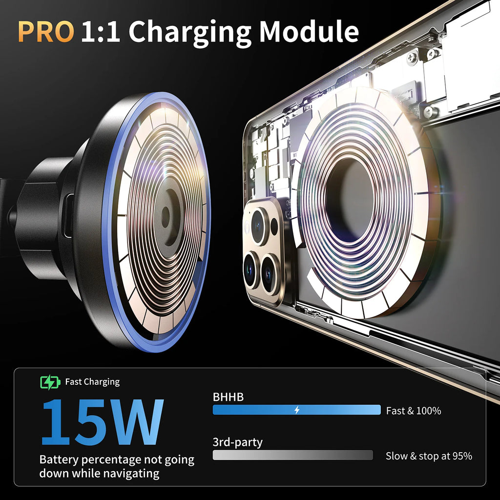 Magnet Wireless Car Charger 15W Fast Charging Magnetic Car Mount Phone Holder Air Vent for iPhone 16 15 14 13 Pro Max 12
