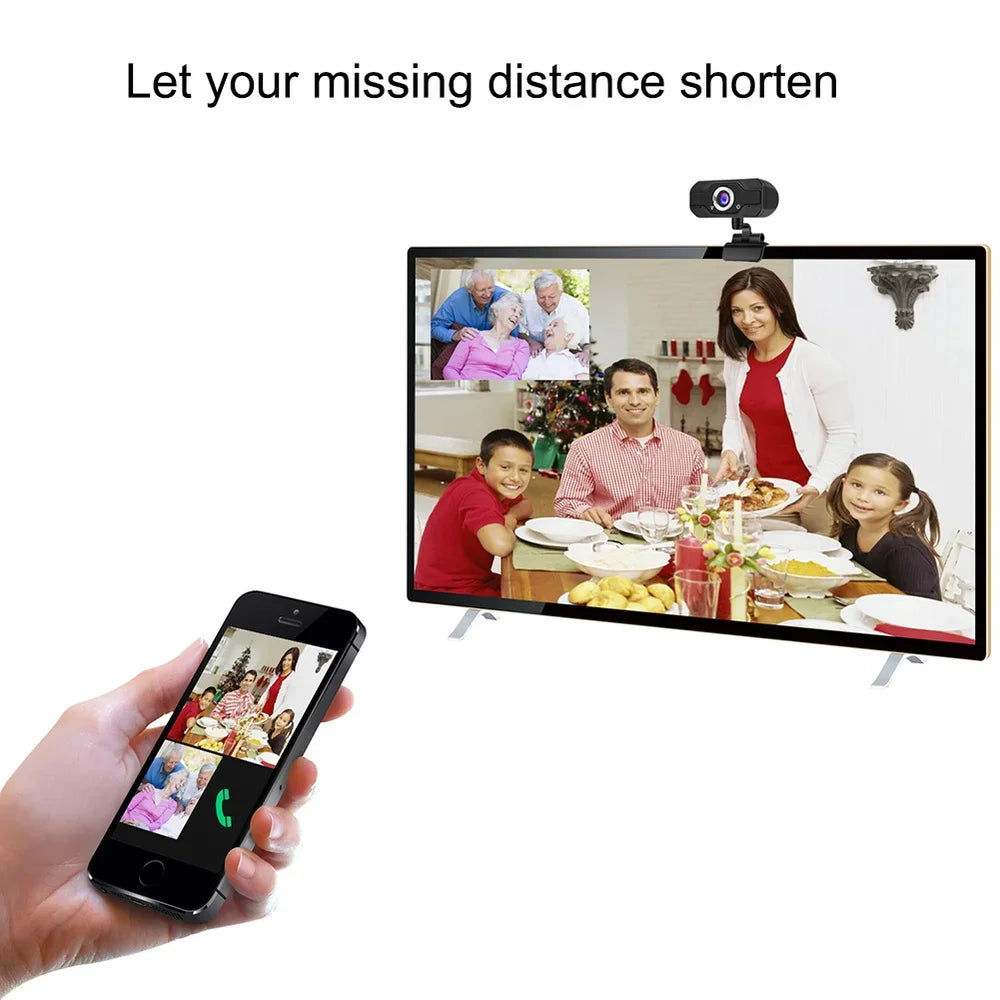 HD Webcam Built-in Dual Mics Smart 1080P Web Camera USB Pro Stream Camera for Desktop Laptops PC Game Cam for OS Windows10/8