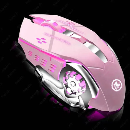 Wireless Gaming Mouse Bluetooth Dual-Mode Silent Rechargeable RGB Backlit Ergonomic Mice for Laptop PC Gamer 3 Colors Available