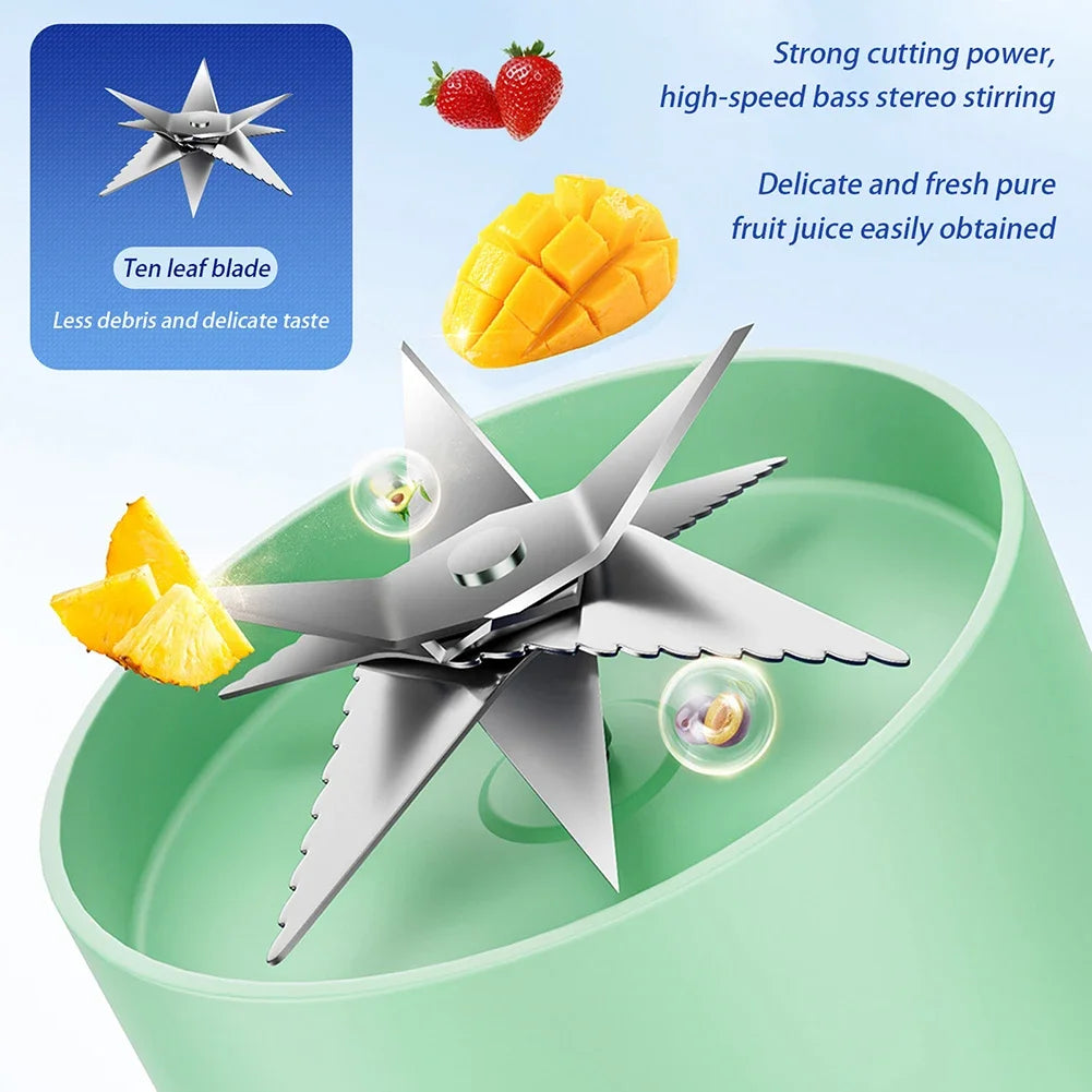 Exprimidor de frutas, taza mezcladora eléctrica portátil, taza agitadora, licuadora de gran capacidad, botella para hacer batidos rápidos, adecuada para la producción de zumos