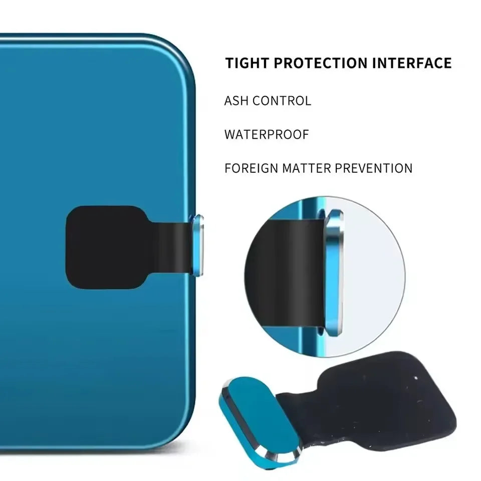 5/1 UNIDADES Tapones Antipolvo de Metal de Lujo Tipo C Protectores Antipolvo para Celular para IPhone16/15 17 Pro Max 15promax 15/16Pro Tapas Protectoras