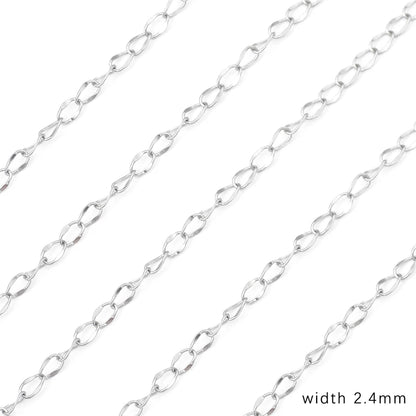 Cadena de acero inoxidable de 1M para hombres y mujeres, cadena de eslabones cubanos, gargantilla básica punk DIY, pulsera, joyería masculina de Hip Hop, regalo