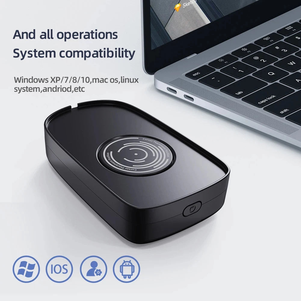 Jiggler de ratón indetectable de 5 V 1 A, simulador de movimiento de ratón, compatible con ratones con cable e inalámbricos para mantener el PC activo y despierto