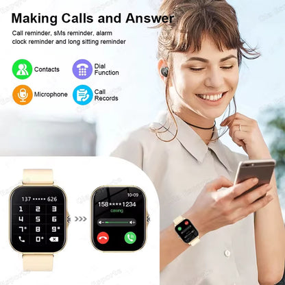 20226 Nuevo Smartwatch de 1.83 pulgadas con llamadas, notificaciones, monitoreo del sueño, seguimiento de actividad, reloj inteligente compatible con Android e iOS