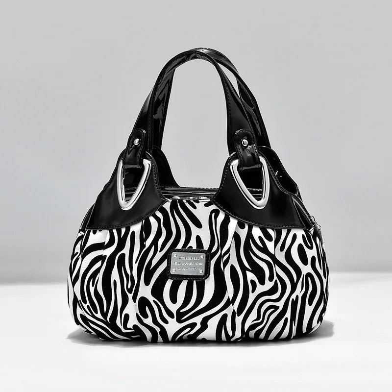 Luxury Handbag Women Printing PU Leather Handle Bag Fashion Brand Lady Tote Big Capacity Shoulder Bag Shopping Purse2024
