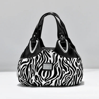 Luxury Handbag Women Printing PU Leather Handle Bag Fashion Brand Lady Tote Big Capacity Shoulder Bag Shopping Purse2024