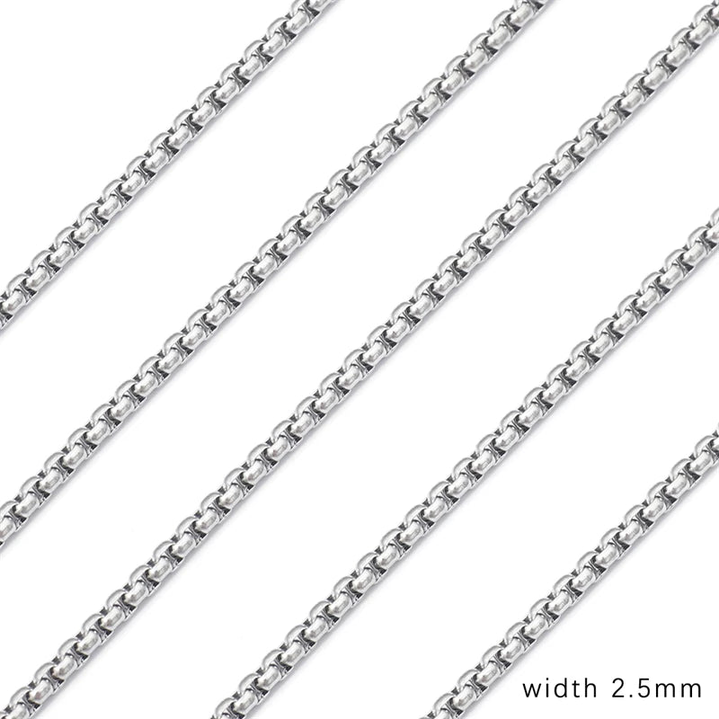 Cadena de acero inoxidable de 1M para hombres y mujeres, cadena de eslabones cubanos, gargantilla básica punk DIY, pulsera, joyería masculina de Hip Hop, regalo