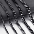 Men' Necklaces Homme Stainless Steel Cuban Link Chains For Men Hiphop Rock Jewelry Accessories Multiple Sizes 3mm-9mm C047