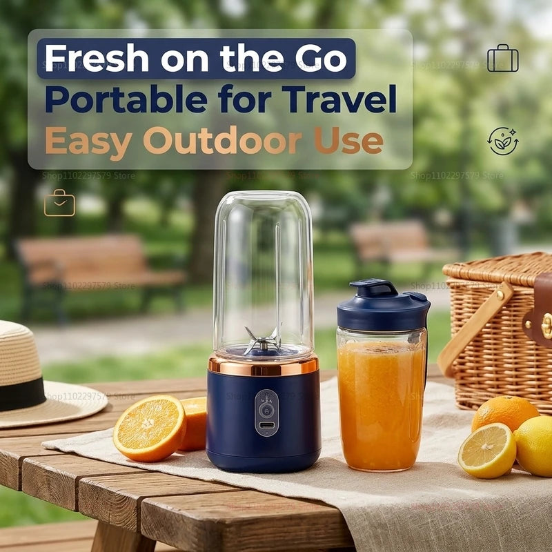 400ML Fruit Electric Juicer Food Milkshake Mixer Machine Portable Juicer Maker Double Cup Multifunction Household Blender