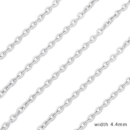 Cadena de acero inoxidable de 1M para hombres y mujeres, cadena de eslabones cubanos, gargantilla básica punk DIY, pulsera, joyería masculina de Hip Hop, regalo