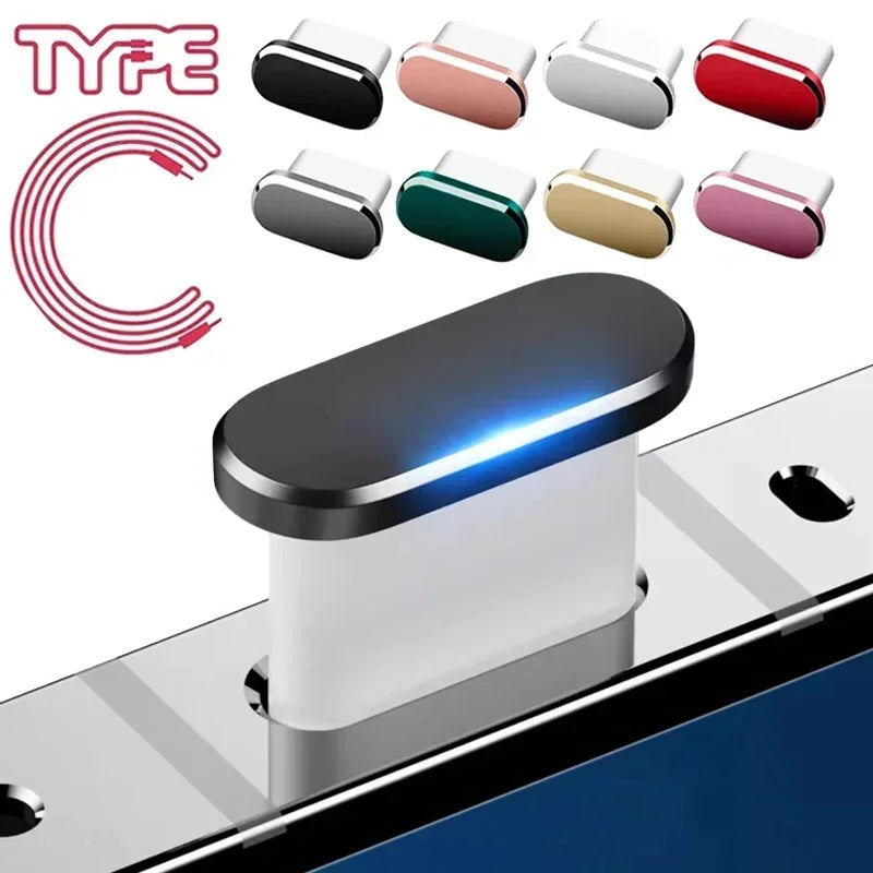 5/1PCS Tapones antipolvo de metal de lujo tipo C para iPhone 15 Pro/15 Pro Max/15 Plus, tapas protectoras para puerto de carga USB C